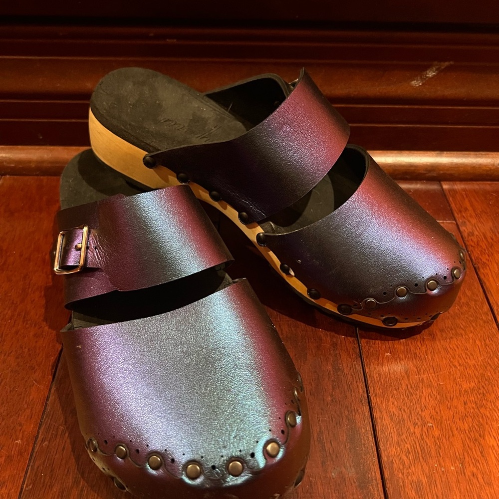Mohop MID CLOG CLOSED TOE MULE IN CHAMELEON iridescent fits 8 or 8.5 - Picture 9 of 13